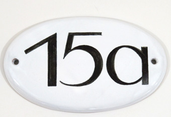 große Hausnummer oval