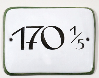 Hausnummer Sonderformat