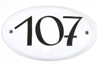 große Hausnummer oval