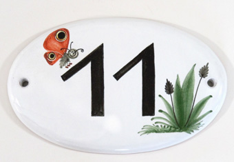 große Hausnummer oval
