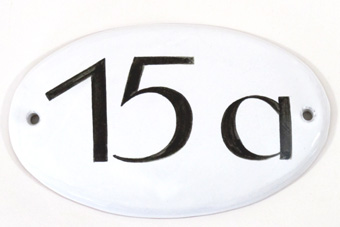 große Hausnummer oval