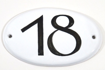 große Hausnummer oval