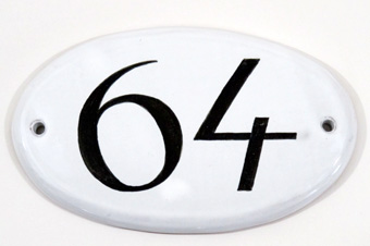 große Hausnummer oval