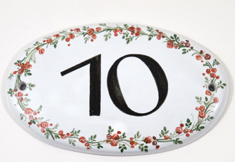 große Hausnummer oval