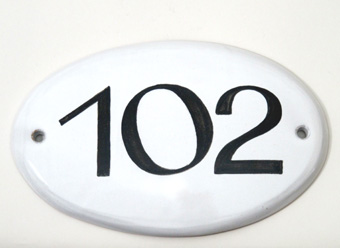 große Hausnummer oval