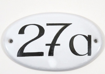 große Hausnummer oval