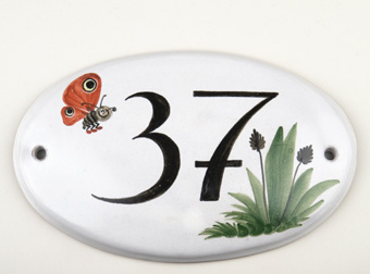 große Hausnummer oval