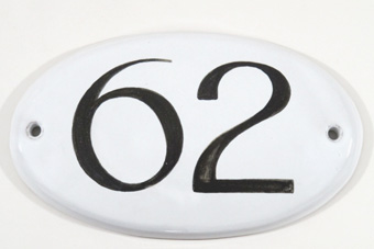 große Hausnummer oval