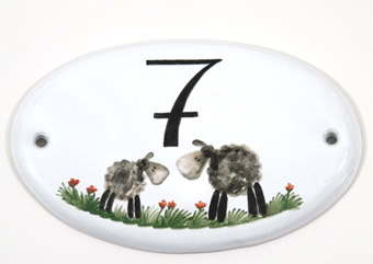 große Hausnummer oval