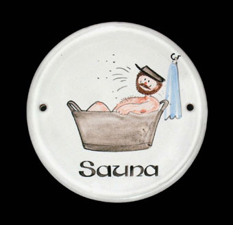 Türschild Sauna