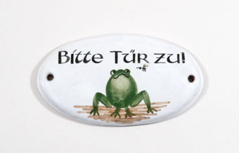 kleines Türschild