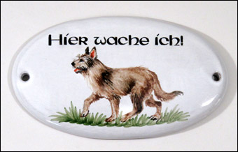 Türschild 'Hier wache ich'