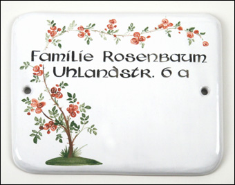 Türschild Sonderformat