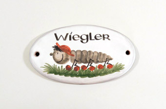 Türschild klein Wiegler