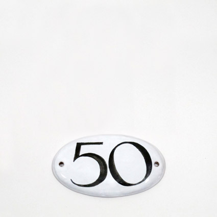 kleine Hausnummer oval