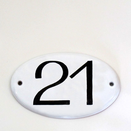 große Hausnummer oval